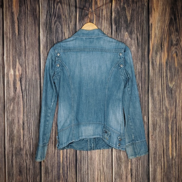 DIESEL Women's Italian Denim Jacket / Vest Medium - Picture 5 of 6